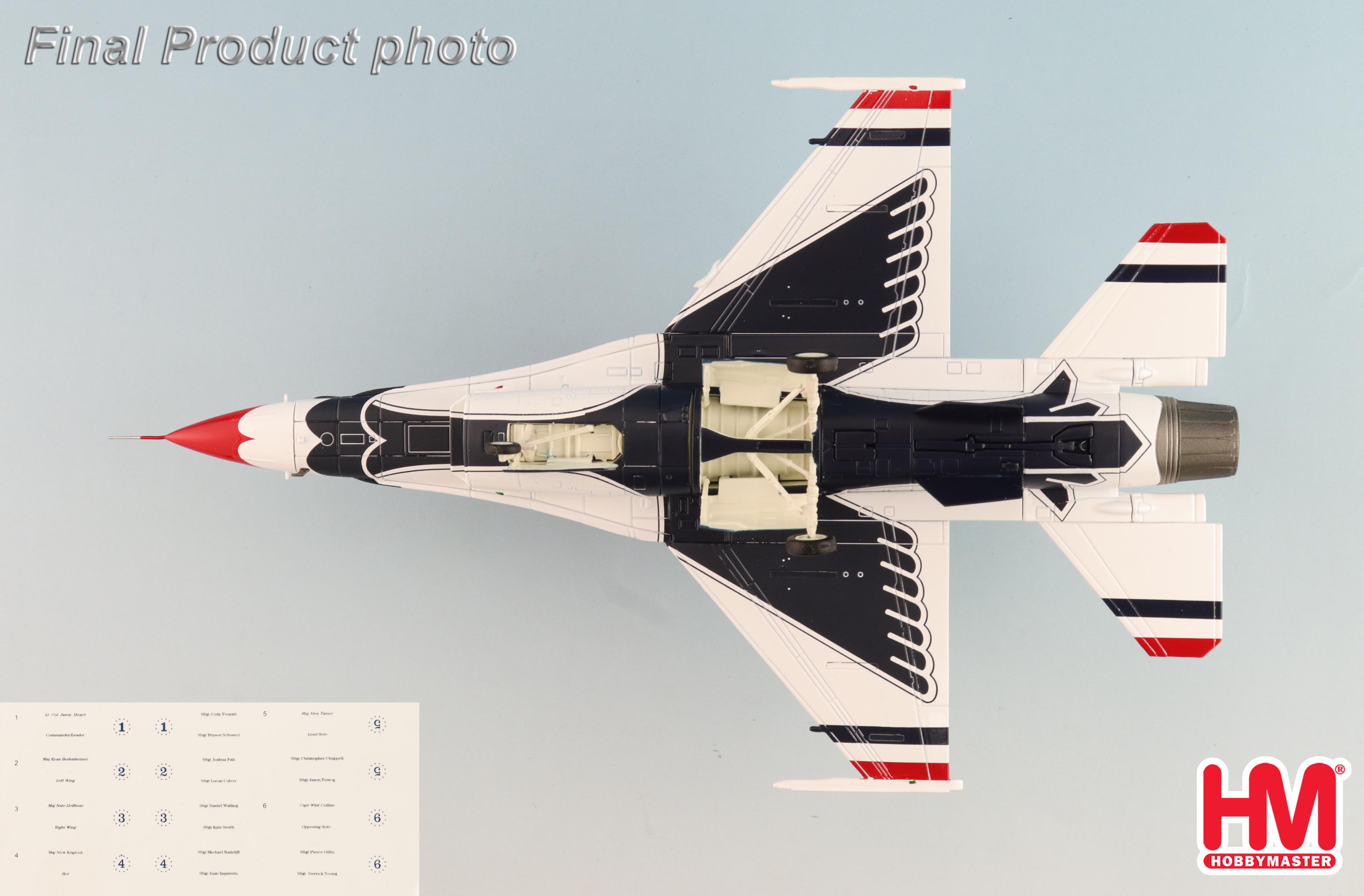 F-16C Thunderbirds USAF, RIAT 2017 (w/No.1 to No.6 decals)